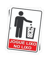 Kit 2 Placas de Sinalização - Lixeira para Copos e Copinhos Descartáveis Contribua para a Limpeza