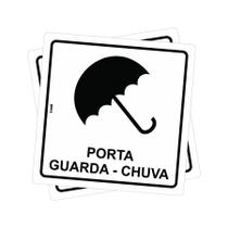 Kit 2 Placas de Sinalização - Porta Guarda-Chuva e Sombrinha para Dias de Chuva Proteja Seus Itens