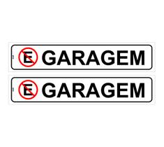 Kit 2 Placas de Sinalização Proibido Estacionar garagem PS 5x25cm Autoadesivas para entrada veículos Kit 2 Placas de Sinalização Proibido Estacionar garagem PS 5x25cm Autoadesivas para entrada veículos