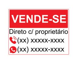 Kit 2 Placas De Vende-Se 30x40cm Ps 2mm Personalizado