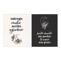 Kit 2 Placas Decorativas 20x25 Hooponopono e Entrego Confio... Kit 2 Placas Decorativas 20x25 Hooponopono e Entrego Confio...