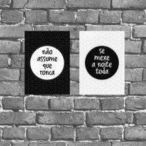 Kit 2 Placas Decorativas Frase Casal Humor 18x27cm