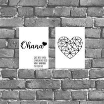 Kit 2 Placas Decorativas Ohana 18X27Cm Kit 2 Placas Decorativas Ohana 18X27Cm