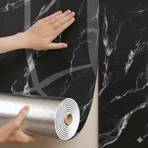Kit 2 Placas Mármore Preto 30x60 Autocolante Flexível Lavável para Cozinha e Banheiro Moderno Kit 2 Placas Mármore Preto 30x60 Autocolante Flexível Lavável para Cozinha e Banheiro Moderno