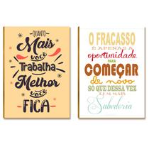 Kit 2 Placas MDF Decoração Inspiradora para Home Office DC29