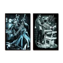 Kit 2 Placas MDF Quadro Barbearia Studio Decoração 28,7x22cm Kit 2 Placas MDF Quadro Barbearia Studio Decoração 28,7x22cm