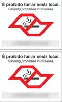 Kit 2 Placas Proibido Fumar Lei Nº13541 Não Fume 20x15cm Ps