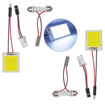 Kit 2 Placas Super LED Cob 24 Chips 12v Para Carro Teto e Porta Malas Automotivo