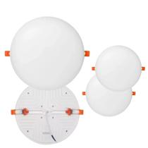 Kit 2 Plafon Led Borda Infinita 50w Embutir Redondo 30cmx30cm Bivolt Branco Frio 6500k