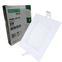 Kit 2 Plafon Led Quadrado Embutir 6w Branco Frio 6500k