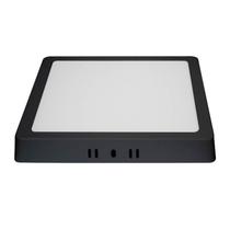 Kit 2 Plafon Led Sob Quadrado Preto Branco Quente 18w 22x22