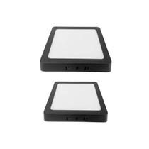 Kit 2 Plafon Led Sobrepor 12w 900 Lumens Quadrado 6500k Preto Blumenau Kit 2 Plafon Led Sobrepor 12w 900 Lumens Quadrado 6500k Preto Blumenau