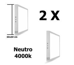 Kit 2 Plafon LED sobrepor 60X60 40W 4000k backligth LUMANTI Kit 2 Plafon LED sobrepor 60X60 40W 4000k backligth LUMANTI