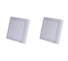 Kit 2 Plafon LED sobrepor quadrado 21x21, 18W, 3000k LUMANTI Kit 2 Plafon LED sobrepor quadrado 21x21, 18W, 3000k LUMANTI