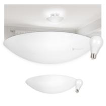 Kit 2 Plafon Luminária de Teto Taschibra Solari Redondo 1x E27 com Lâmpadas Kit 2 Plafon Luminária de Teto Taschibra Solari Redondo 1x E27 com Lâmpadas