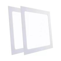 Kit 2 Plafon Painel Embutir Quadrado Branco frio 110V/220V