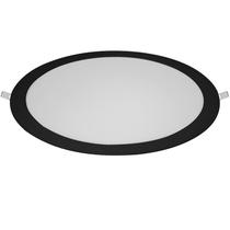 Kit 2 Plafon Painel Led Emb Redondo Preto 24w 30x30 6500k