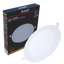 Kit 2 Plafon Redondo Embutir 12w Branco Quente 3000k Amarelo