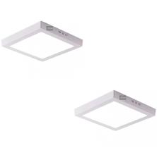 Kit 2 Plafons LED sobrepor quadrado 40X40cm, 36W 6500k, backstage LUMANTI Kit 2 Plafons LED sobrepor quadrado 40X40cm, 36W 6500k, backstage LUMANTI