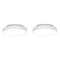 Kit 2 Plafons para 3 Lâmpadas Redondo 36cm 7652 JD Molina Branco