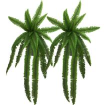 Kit 2 Planta Artificial Ornamental Samambaia Exótica 1,10M
