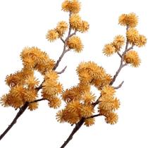 Kit 2 Plantas Artificiais Mamonas Decoração Jardim De 70cm