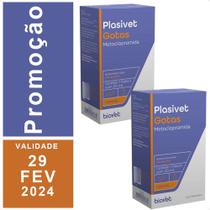 Kit 2 Plasivet 20ml Antiemetico Oral P/ Cães E Gatos- Biovet