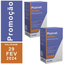 Kit 2 Plasivet 20ml Antiemetico Oral P/ Cães E Gatos- Biovet Kit 2 Plasivet 20ml Antiemetico Oral P/ Cães E Gatos- Biovet