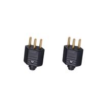 Kit 2 Plug 2P+T 10A 250V PB Preto Margirius 17728