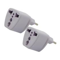 Kit 2 plug adaptador universal europeu 10a