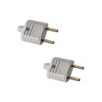 Kit 2 Plug Macho 2P 10A 250V Cinza Margirius Kit 2 Plug Macho 2P 10A 250V Cinza Margirius