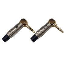 Kit 2 Plug P2 Estéreo 90º Linha Profissional Estilo Amphenol HJ162 Kit 2 Plug P2 Estéreo 90º Linha Profissional Estilo Amphenol HJ162
