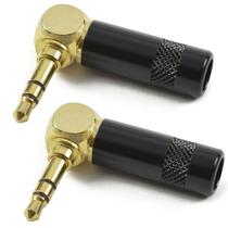 kit 2 Plug P2 Stereo Estereo Qualidade Santo Angelo 90 preto