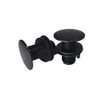 Kit 2 Plug Para Lavatório ABS Preto - Luconi