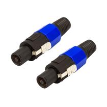 Kit 2 Plug Speakon Macho Conector Com Trava 4 Pinos ul Kit 2 Plug Speakon Macho Conector Com Trava 4 Pinos ul