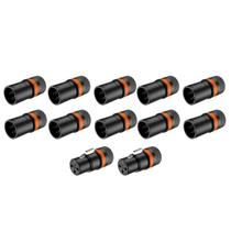 Kit 2 Plug XLR Fêmea + 10 Macho Rotativo Low Profile Rack Kit 2 Plug XLR Fêmea + 10 Macho Rotativo Low Profile Rack