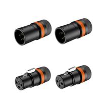 Kit 2 Plug Xlr Fêmea + 2 Macho Rotativo Low Profile Rack Kit 2 Plug Xlr Fêmea + 2 Macho Rotativo Low Profile Rack