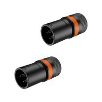 Kit 2 Plug XLR macho Roxtone Rotativo Low Profile Rack LX3M