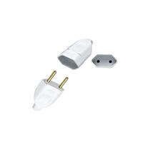 Kit 2 Plugue Macho + 2 Fêmea 2p 10a 250v Cores Sortidas
