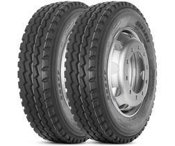 Kit 2 Pneu Durable Aro 22.5 295/80r22.5 152/148M 18PR TT DR877 Liso Misto