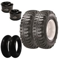 Kit 2 Pneu Empilhadeira 650-10 Mvi2 10 L Maggion + Camaras + Protetores