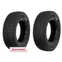 Kit 2 Pneus 215/75R17.5 Borrachudo Misto 16 Lonas 135/133J Robusto A2 Xbri