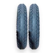 Kit 2 Pneus 80/100-14 Black Tyres Biz 125 Pop 110i Crypton