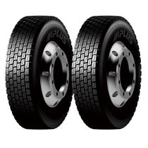 Kit 2 pneus aplus 235/75r17.5 143/141j 18pr borrachudo d801