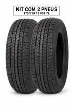 Kit 2 Pneus aro 13 175/75R13 Novos 5 Anos de Garantia Alta Durabilidade e Conforto