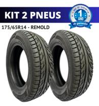 Kit 2 Pneus Aro 14 175/65r14 Remold