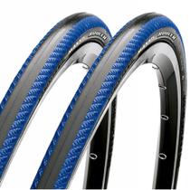 Kit 2 Pneus Maxxis Rouler 700x23C Dobrável (Kevlar) Fx Azul