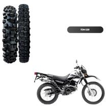 Kit 2 Pneus Trilha 100/100-18 + 90/90-21 XR 250 Tornado XTZ 250 Lander XT 225 XRE 300 + Brlnde (Redinha)