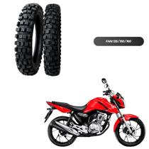 Kit 2 Pneus Trilha 90/90-18 + 2.75-18 Titan Fan + Brlnde