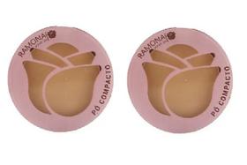Kit 2 Pó Compacto Cor 03 Bege Médio 10gr - Ramona Make Up